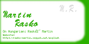 martin rasko business card